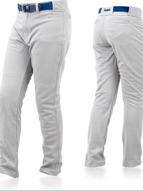 Franklin Youth Grey Baseball/Softball Pants Relaxed Fit.